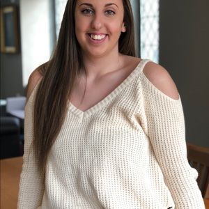 Sweater with Cut Out Shoulders